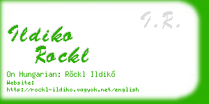 ildiko rockl business card